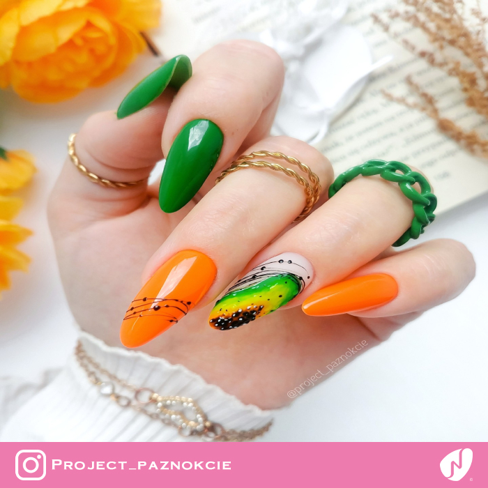 Papaya Fruit Nails